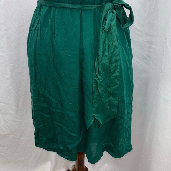 Maeve Anthropologie green faux wrap dress XS - Picture 3 of 10